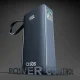 Ārējais akumulators SBS 10000 mAh 20W ar iebūvētu USB-C vadu un LCD displeju, tumši pelēks