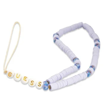 Guess Heishi Beads telefona siksniņa GUSTPEARU Ceriņkrāsas