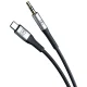3Mk Protection AUX kabelis 3.5 mm uz USB-C, 1m, sudraba