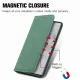 Google Pixel 6a Vintage Leather Skin-Touch Magnetic Case Book Cover, Green | Telefona Vāciņš Maciņš Apvalks...