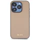 DKNY Grained Metal Logo MagSafe vāciņš priekš iPhone 15 Pro Max 6.7\", bēšs