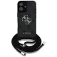 Guess 4G Big Logo Cord Strap Crossbody vāciņš iPhone 16 6.1\", melns