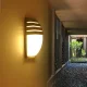 Dārza sienas lampa E27 IP54, melna