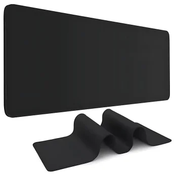 Datorpeles un tastatūras paliktnis XXL 90x40 cm, neslīdošs, melns