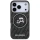 Karl Lagerfeld IML Glitter Karl & Choupette MagSafe vāciņš iPhone 17 Pro, melns