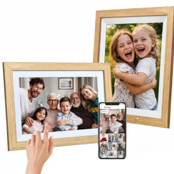 Digitālais foto rāmis Wozinsky WRC-32 10.1" IPS 32 GB Wi-Fi Frameo, gaiši brūns
