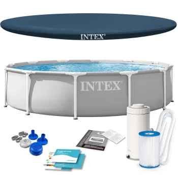 Karkasa baseins Intex 26712ND 366 x 76 cm ar filtrācijas sūkni un pārsegu