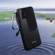 Ārējais akumulators Dudao K11 10000 mAh ar iebūvētiem kabeļiem, melns
