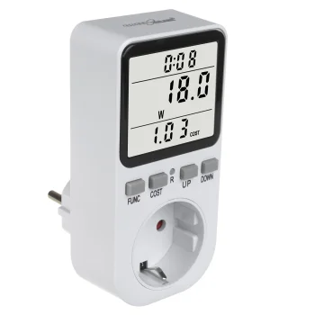 GreenBlue GB364 F Elektroenerģijas mērītājs (Vatmetrs), F tips, 3680W, Balts