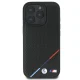 BMW M Perforated Tricolor Line MagSafe vāciņš iPhone 16 Pro, melns