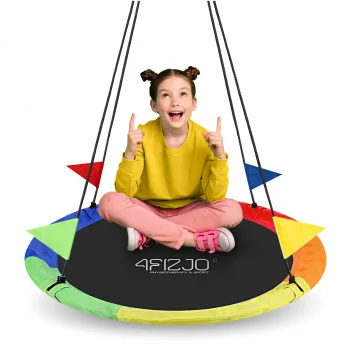 4Fizjo 702 bērnu šūpoles Stārķa ligzda, 100 cm, daudzkrāsainas