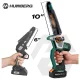 Akumulatora ķēdes zāģis Humberg HM-437, 21 V, 4.0 Ah, 850 W, ar 10\" un 8\" sliedēm un koferi