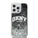 DKNY iPhone 14 Pro Max vāciņš Liquid Glitter Big Logo, melns