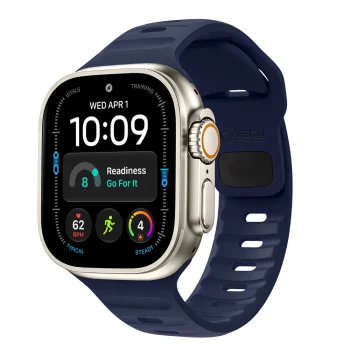 Pulksteņa siksniņa Tech-Protect Silicone Line Apple Watch 44 / 45 / 46 / 49 mm, tumši zila