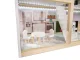 Bērnu Spēļu Koka Leļļu Māja ar Mēbelēm un LED Gaismu LULILO, 78cm | Play Dollhouse with Furniture
