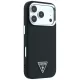 Guess Grained Triangle Logo MagSafe vāciņš iPhone 17 Pro / 18 Pro, melns