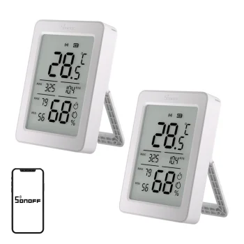 Temperatūras un mitruma sensors Sonoff ZigBee SNZB-02DR2, 2 gab.