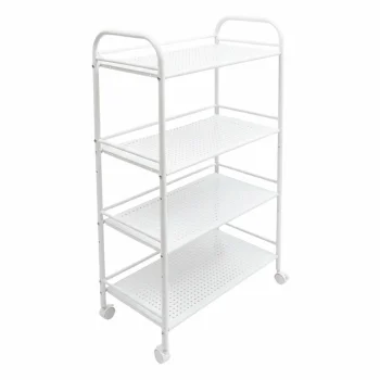Pārvietojams ratiņu galds uz riteņiem 60x32x100 cm, melns