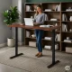 ModernHome elektriski regulējams galds 140x60 cm, 72-118 cm, vecināts ozols