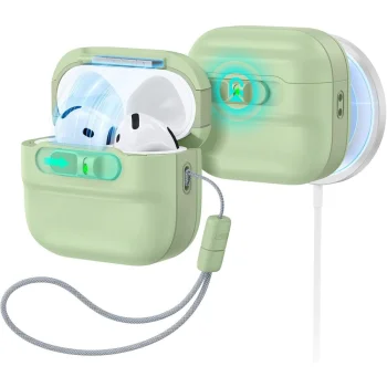 Austiņu maciņš ESR Pulse HaloLock MagSafe priekš Apple AirPods 4 / 5, gaiši zaļš