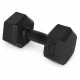 Sešstūra hanteļu komplekts MOVEPRO 2x2 kg, melns
