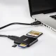 Hama 124022 USB 3.0 atmiņas karšu lasītājs SD/MicroSD/CF, melns