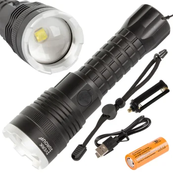 Bailong A72 taktiskais lukturis ar CREE XHP90 diodi un tālummaiņu