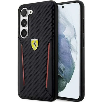 Ferrari Carbon Contrast Edges vāciņš Samsung Galaxy S23+ Black