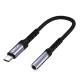 BWOO BZ47 USB-C uz 3.5mm Audio Adapteris, Melns