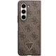 Guess Samsung Galaxy Z Fold 5 vāciņš Leather 4G Triangle Strass, brūns