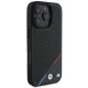 BMW M Perforated Tricolor Line MagSafe vāciņš iPhone 16 Pro, melns