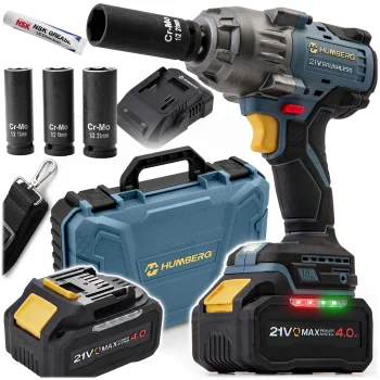 Akumulatora triecienatslēga Humberg HM-442, 21V, 850 Nm, 4.0 Ah, ar koferi