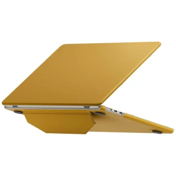 Klēpjdatora vāciņš Uniq Lyden Versa, MacBook Air 13" ar statīvu, dzeltens