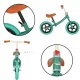 Trike Fix Balance īpaši viegls līdzsvara velosipēds, tirkīza