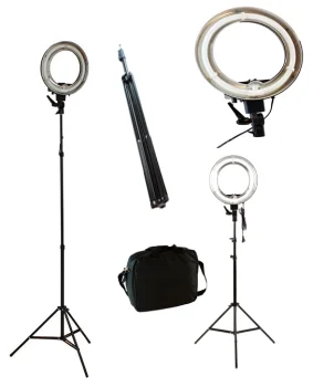 Gredzenveida riņķa lapma gaismas komplekts ar statīvu, difuzoru (foto, video) | Ring Light with Tripod
