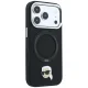 Karl Lagerfeld vāciņš iPhone 18 Pro Max / 17 Pro Max ar Ring Stand 360 MagSafe, melns