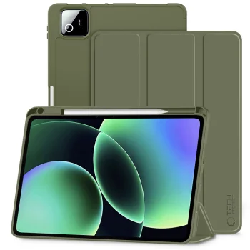 Atverams planšetdatora vāciņš Tech-Protect SmartCase Pen Xiaomi Pad 11.2", zaļš