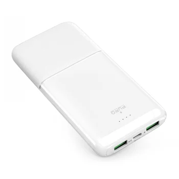 Ārējais akumulators Puro DAILY 10 PLUS, 10000 mAh, 22.5W, 2x USB-A / 1x USB-C, balts
