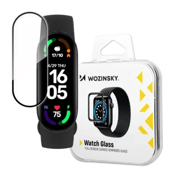 Hibrīda aizsargstikls Wozinsky Watch Glass viedpulkstenim Xiaomi Mi Band 6, melns