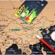 Nokasāmā Ceļotāja Pasaules Karte Plakāts 82x59cm, Lieliska dāvana 23442 (ar aksesuāriem) | World Map Scratch Card
