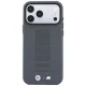 BMW M Blue Perfo Metal Logo MagSafe vāciņš priekš iPhone 18 Pro / 17 Pro, pelēks
