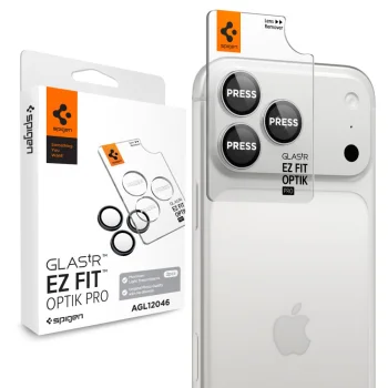 Kameras aizsargstikls Spigen Optik Pro Glas.tR EZ Fit iPhone 18 Pro / 18 Pro Max, 2 gab., sudraba