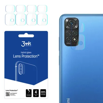Xiaomi Redmi Note 11s / 11 4G Aizmugurējās Kameras Aizsargstikls, 4 gab. | 3MK Lens Protection Back Camera Hybrid...