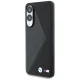 BMW Leather Oversized Stripes MagSafe vāciņš Samsung Galaxy S25 Edge, melns
