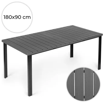 Dārza galds MultiGarden 180x90 cm 8 personām, pelēks