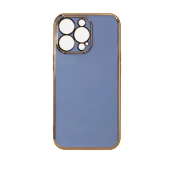 Vāciņš Xiaomi Redmi Note 11 Lighting Color Case ar zelta rāmi, zils