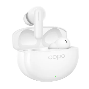 Bezvadu austiņas Oppo Enco Air5 ar ANC un AI tulkošanu, baltas