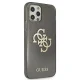 Guess iPhone 12 Pro Max vāciņš Glitter 4G Big Logo Melns