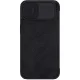Atverams vāciņš iPhone 14 Plus Nillkin Qin Leather Pro ar kameras vāciņu, melns