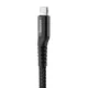 USB - Lightning kabelis Baseus Fish Eye Spring 1m 2A Melns